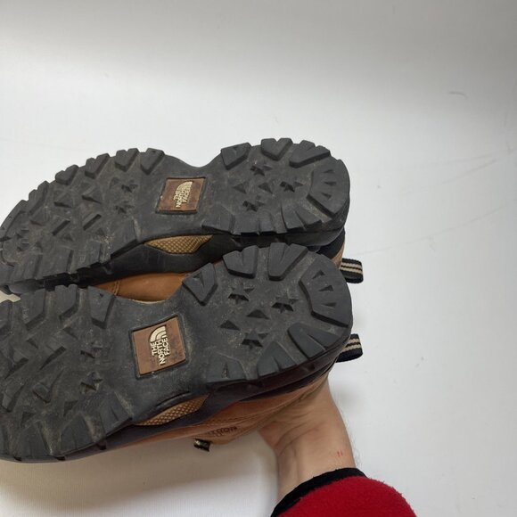 Y2K North Face Hiking Boots Nubuck Brown Leather Shoes Lace Low Women's Sz 9 - Picture 6 of 13
